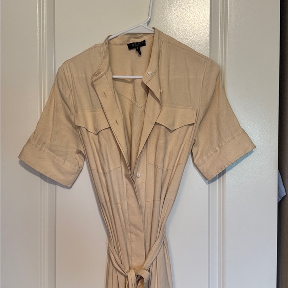 Rag & Bone Selma Midi Shirt Dress in Khaki Tan Size Large - Picture 9 of 16